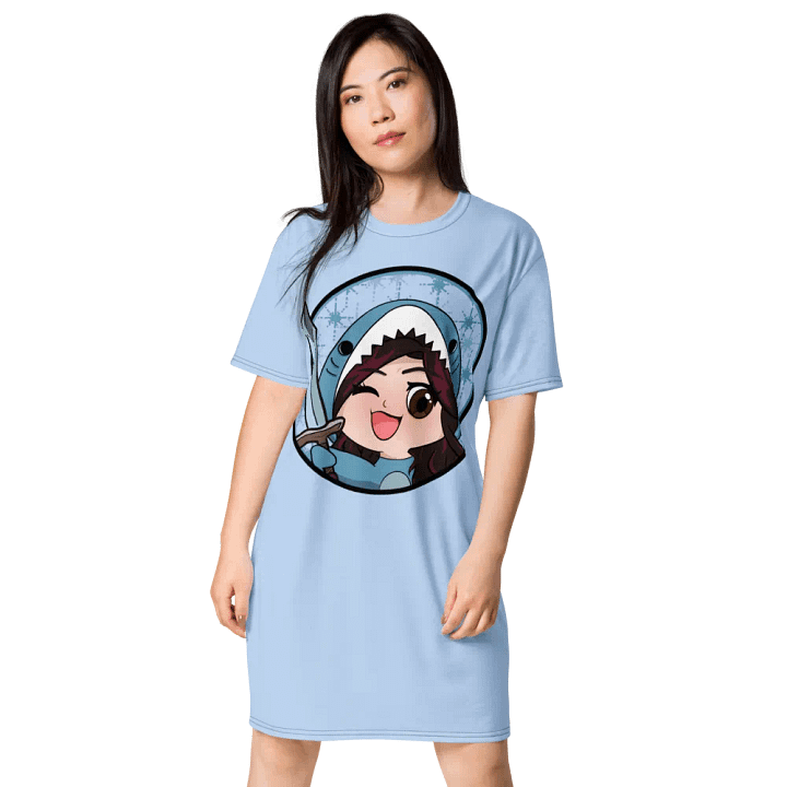 Kiss T-shirt Dress (light blue) product image (1)