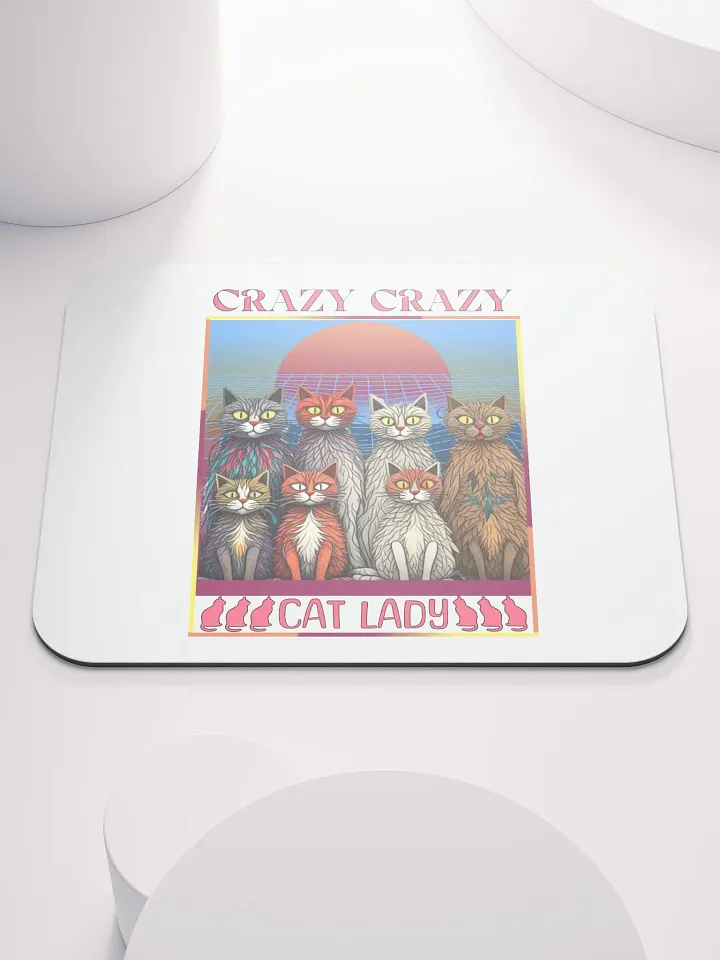 Crazy Crazy Cat Lady Mouse Pad product image (1)