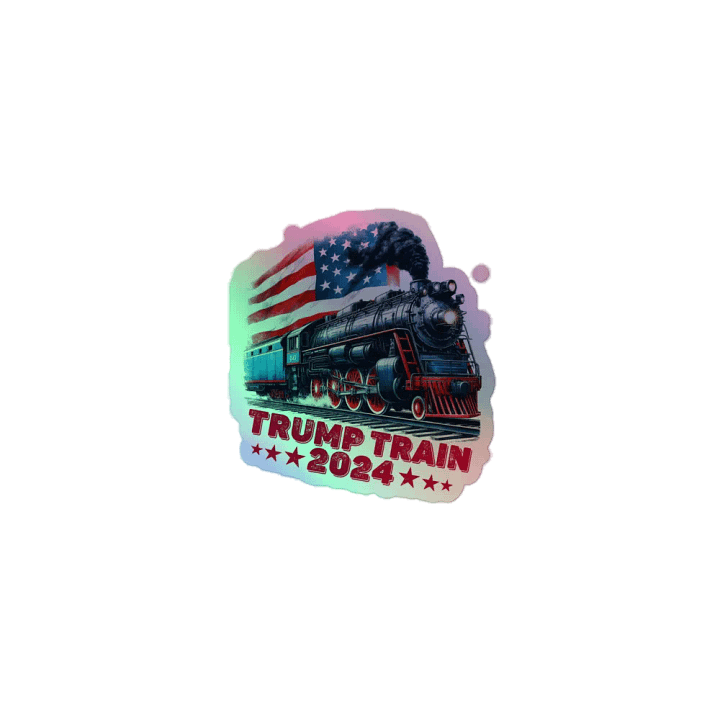 Patriotic Trump Train 2024 Holographic Sticker product image (1)