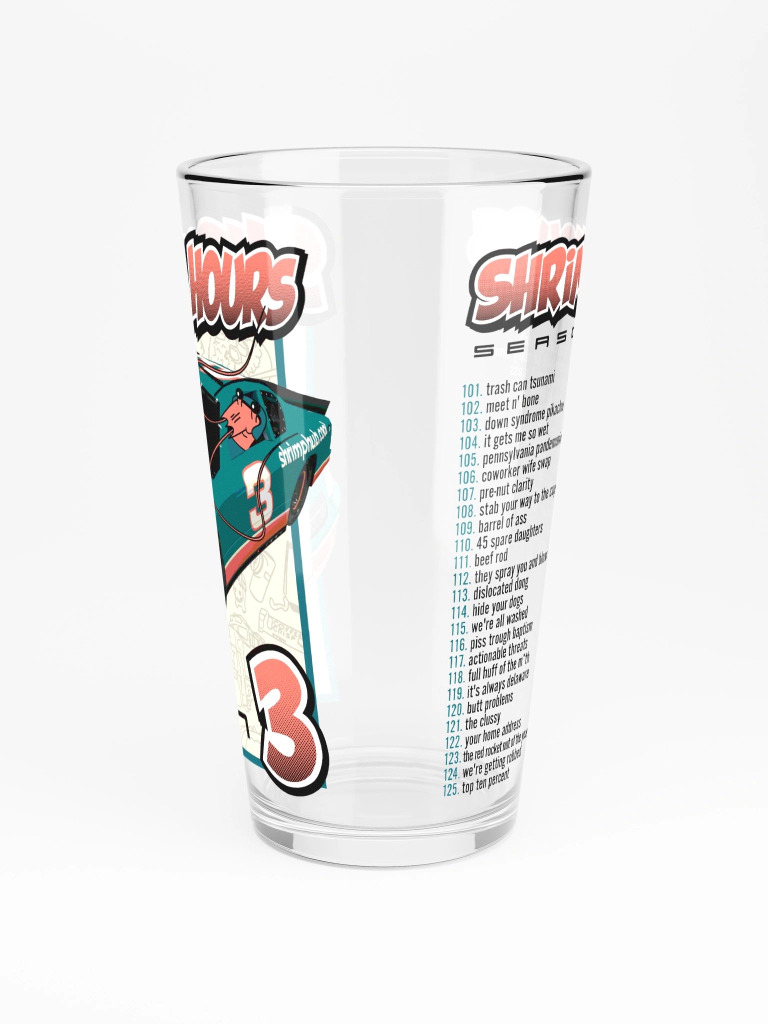 Shrimp Hours Season 3 Pint Glass product image (3)