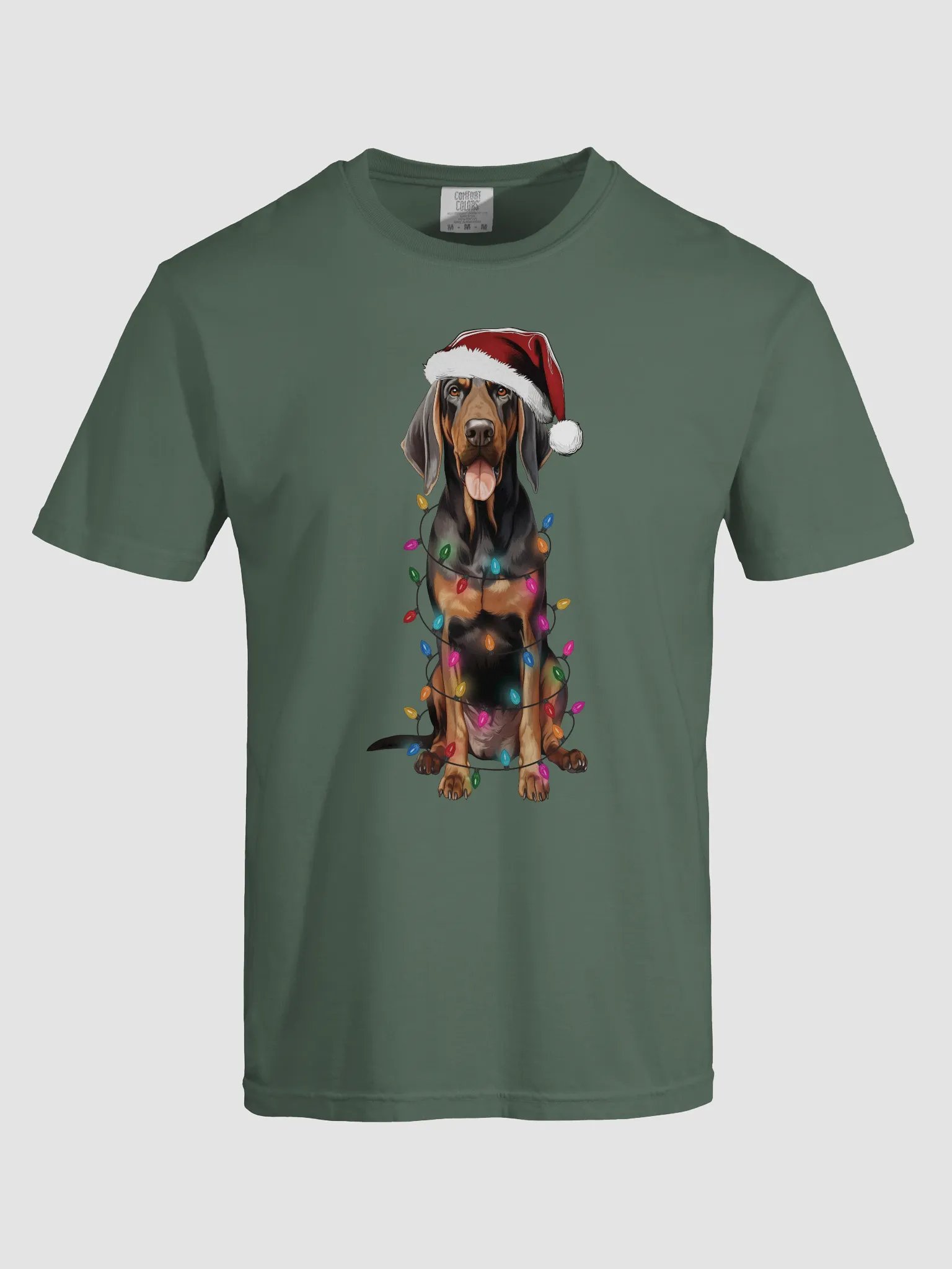 Funny Black and Tan Coonhound Christmas T-Shirt for Coonhound Paw-rents product image (25)