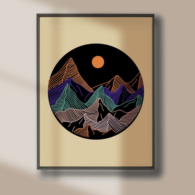Colorful BOHO Gallery Wall Set of 11 DIGITAL Prints product image (12)