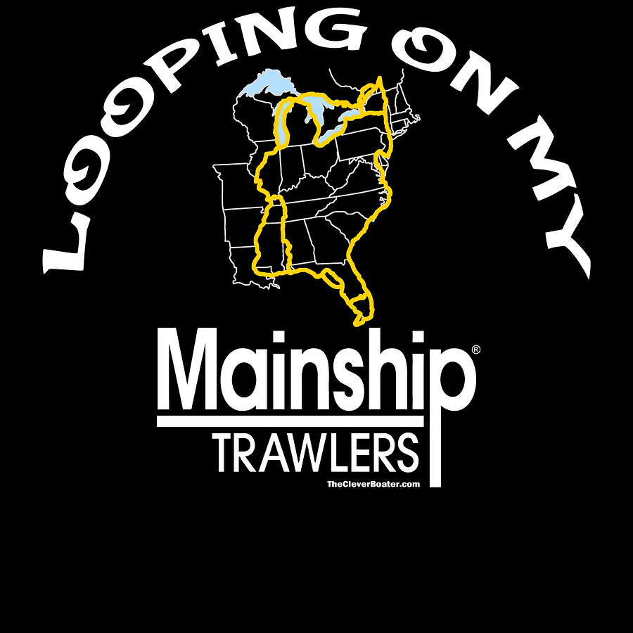 Looping On My Mainship - T-Shirt - Dark Shirt w/White Logo product image (5)