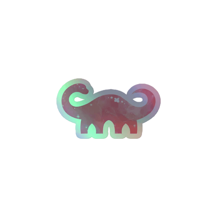 Pink Holographic Dinosaur Sticker product image (1)