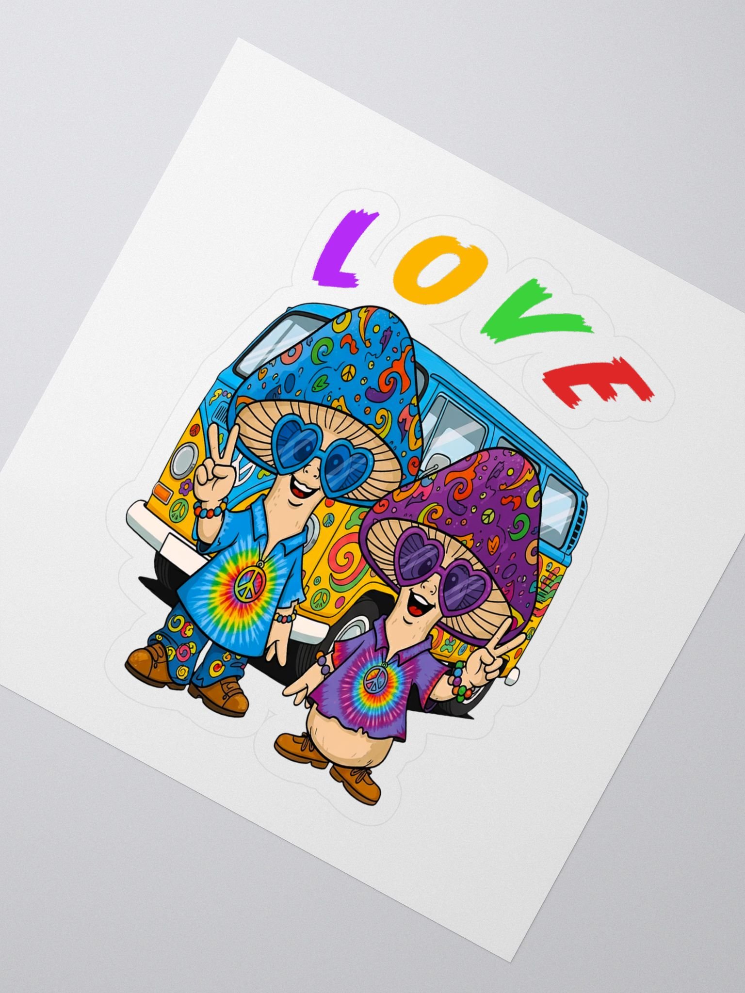 Psychedelic Love Mushroom Stickers product image (2)