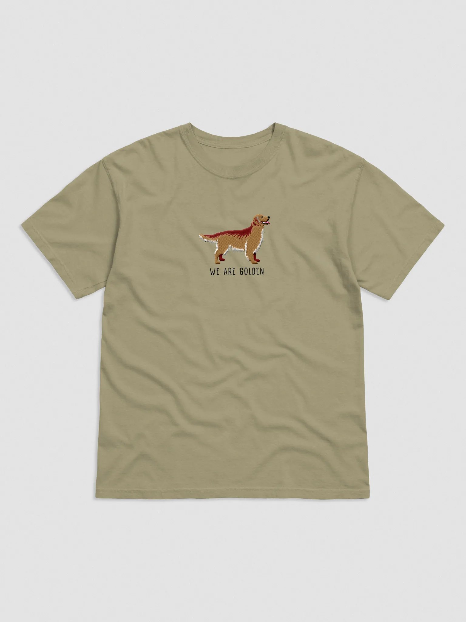We Are Golden T-Shirt(Embroidered) of a Golden Retriever product image (4)