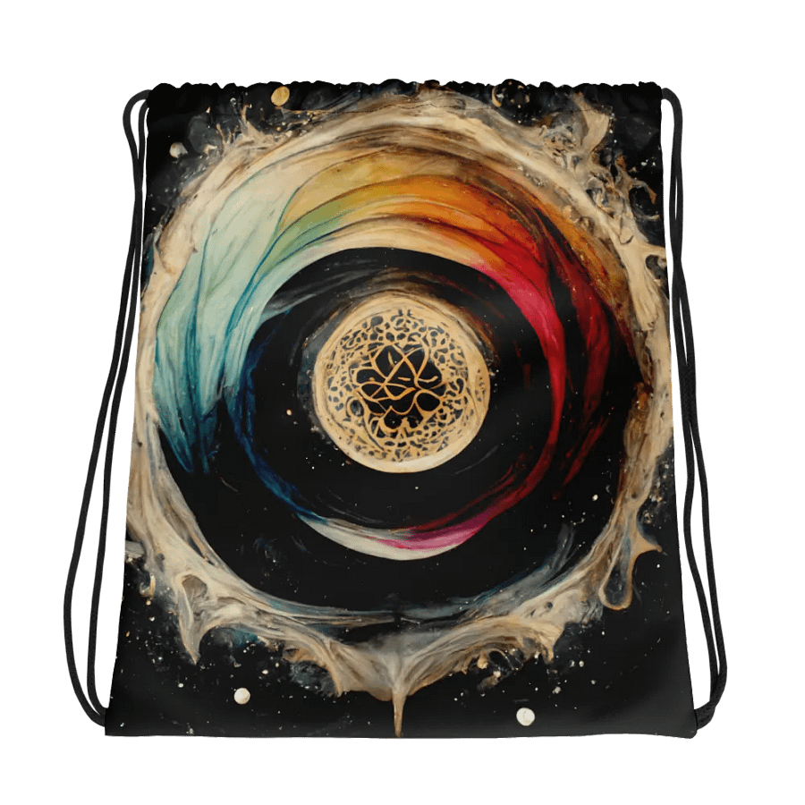 Cosmic Swirl All-Over Drawstring Bag product image (1)