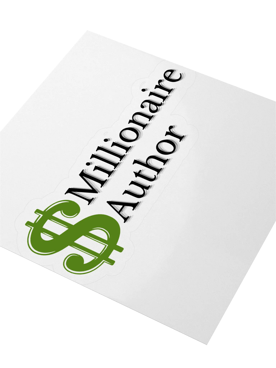 Millionaire Author Sticker, Gifts for Authors, Author Abundance Sticker product image (7)