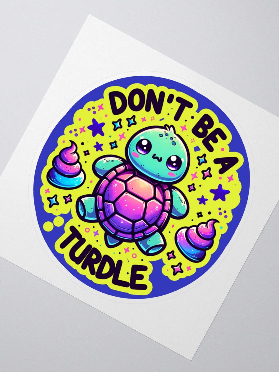 Sparkling Turtle Kiss Cut Sticker product image (5)