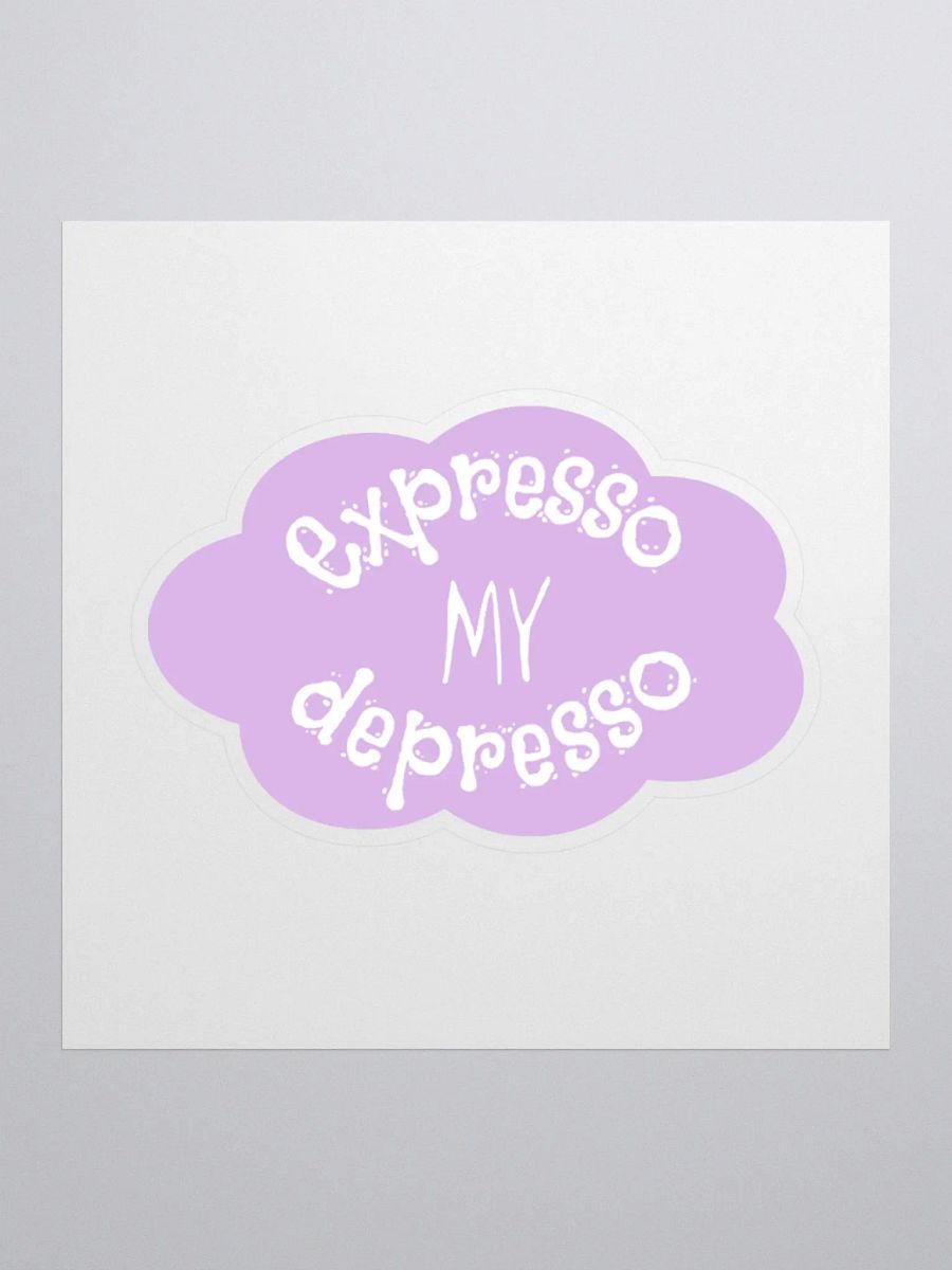 Expresso my Depresso Sticker, Pink Cloud product image (3)
