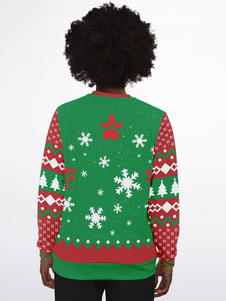 Funny Candy Cane Christmas Sweatshirt | Quirky Holiday Ugly Sweater | Christmas Party Outfit | Festive Winter Pullover product image (2)