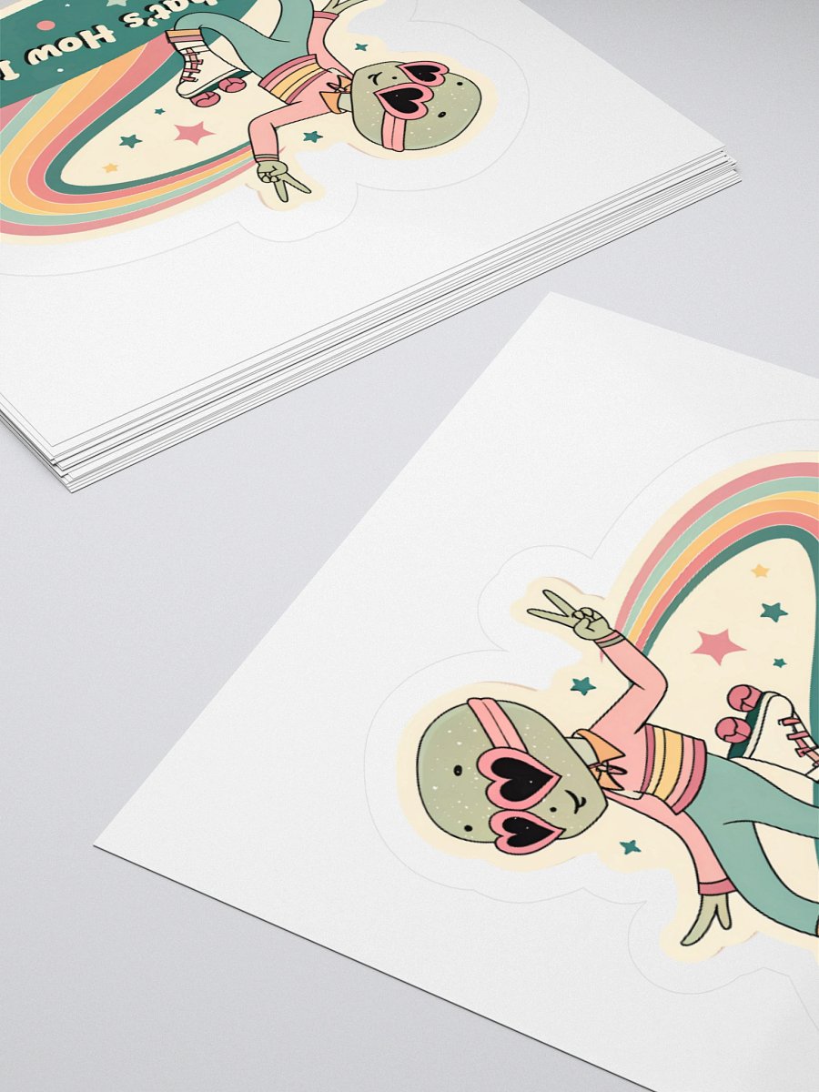 Cosmic Roller Skater Kiss Cut Sticker product image (10)