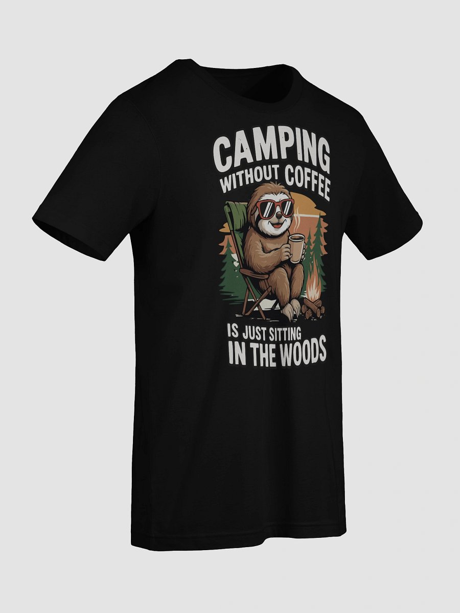 Camping Without Coffee Funny Sloth T-Shirt Design – Retro Campfire Art product image (49)