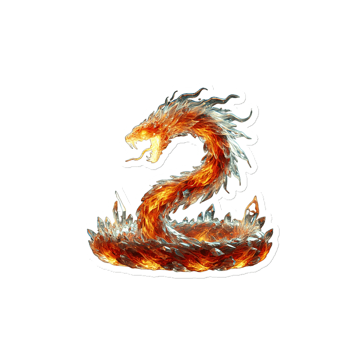 Crystallized Fire Snake #2 Die-Cut Magnet product image (2)