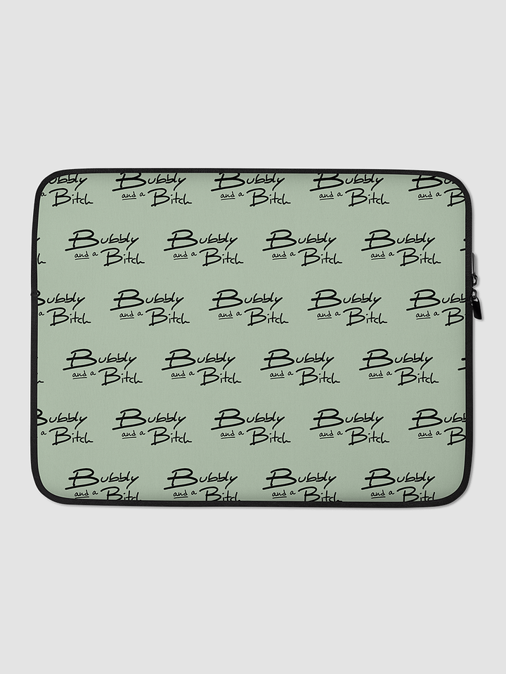 Bubbly and a B*tch yellow laptop sleeve product image (1)