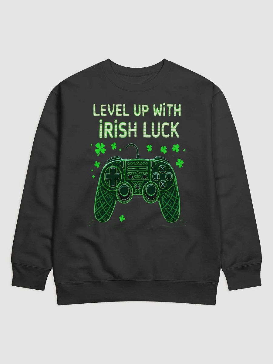 Level Up with Irish Luck | St. Patrick’s Day Gaming Sweatshirt for Gamers product image (4)