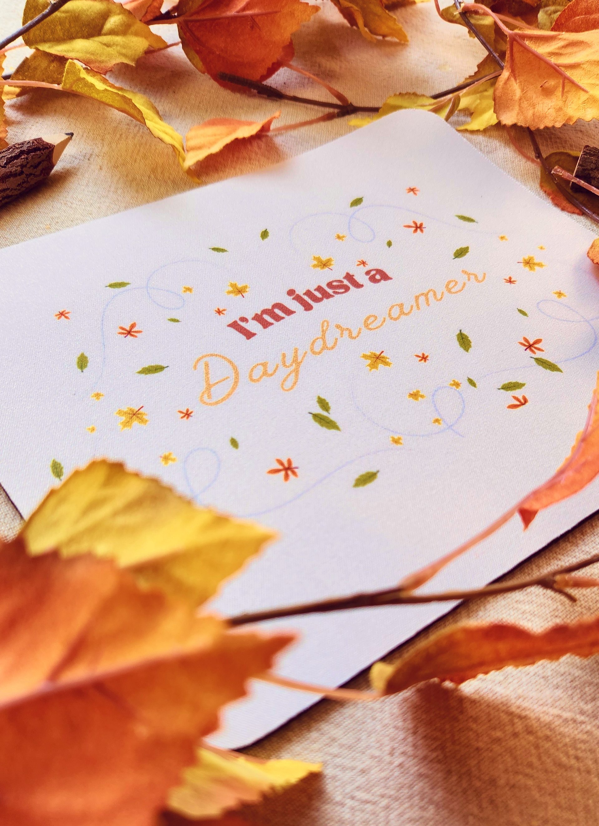 Autumn Daydreams Mouse Pad (Cream) product image (5)