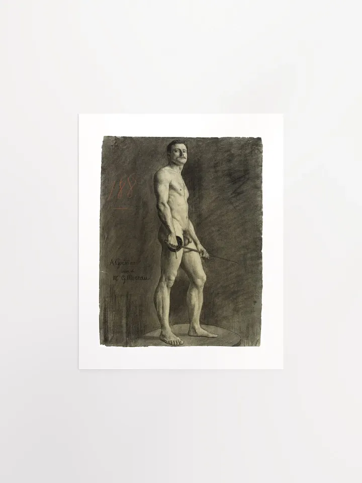 The Naked Fencer By Arthur-Joseph Guenoiot (1885) - Print product image (1)