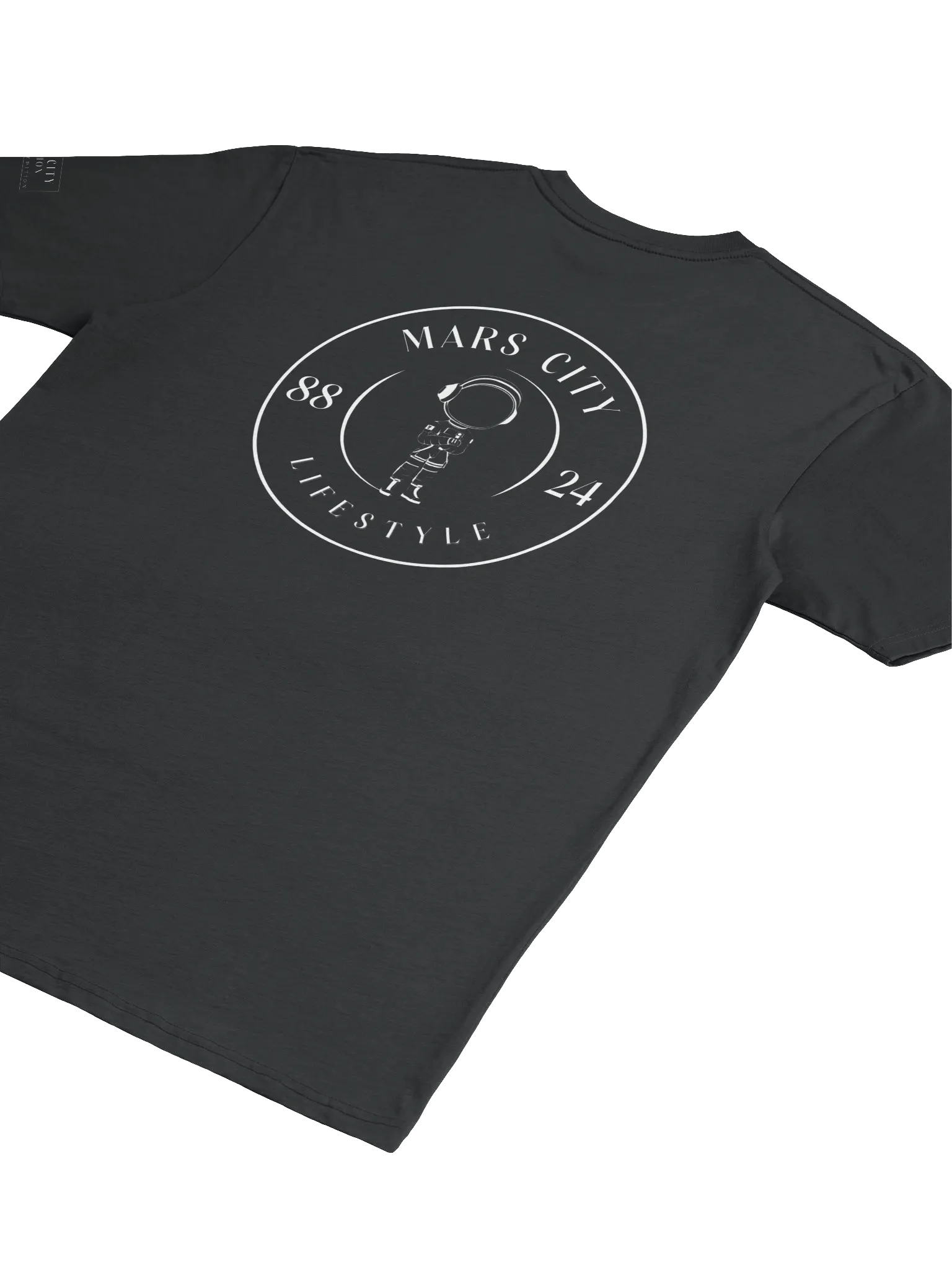 GOLD ASTRONAUT WITH TRANPARENT VISOR & LIFESTYLE LOGO ON BACK TEE SHIRT product image (4)