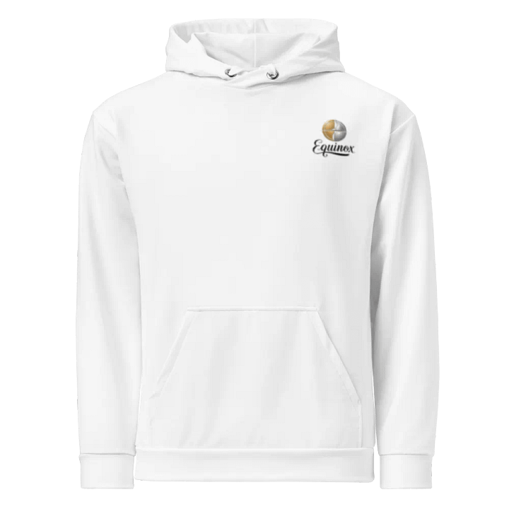 Equinox Recycled Unisex Hoodie with Balance Design - White product image (1)
