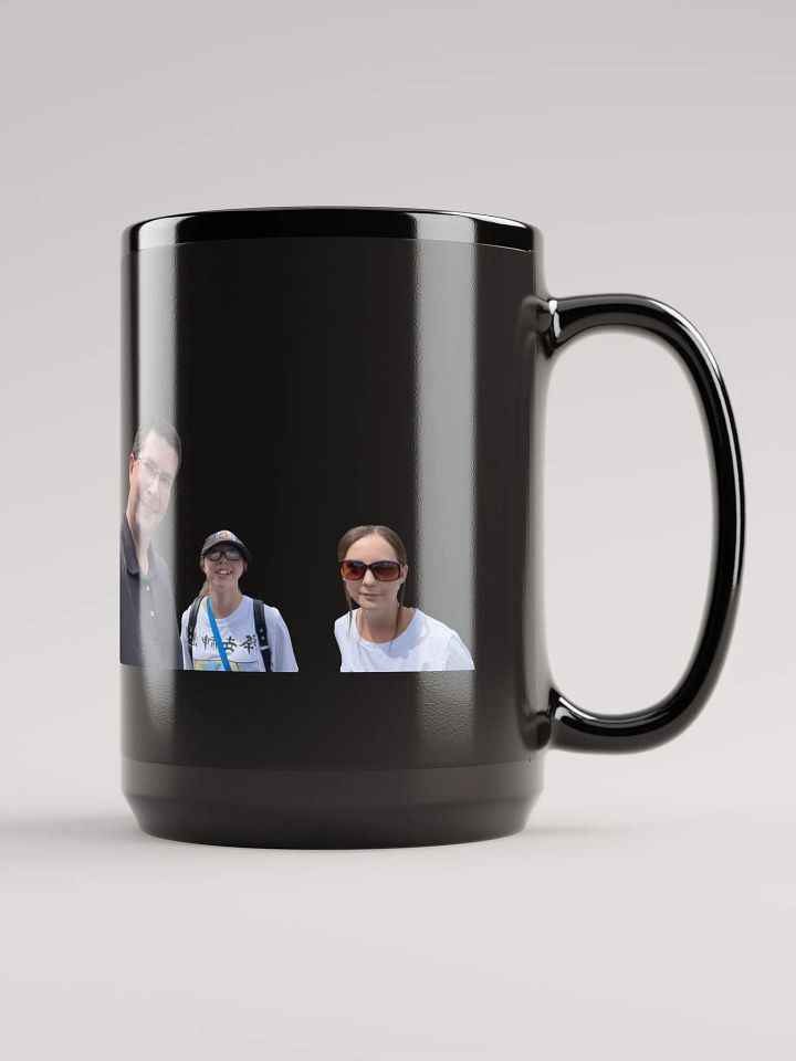 Our Micro Family Logo & Family Photo 15 oz Black Mug product image (1)