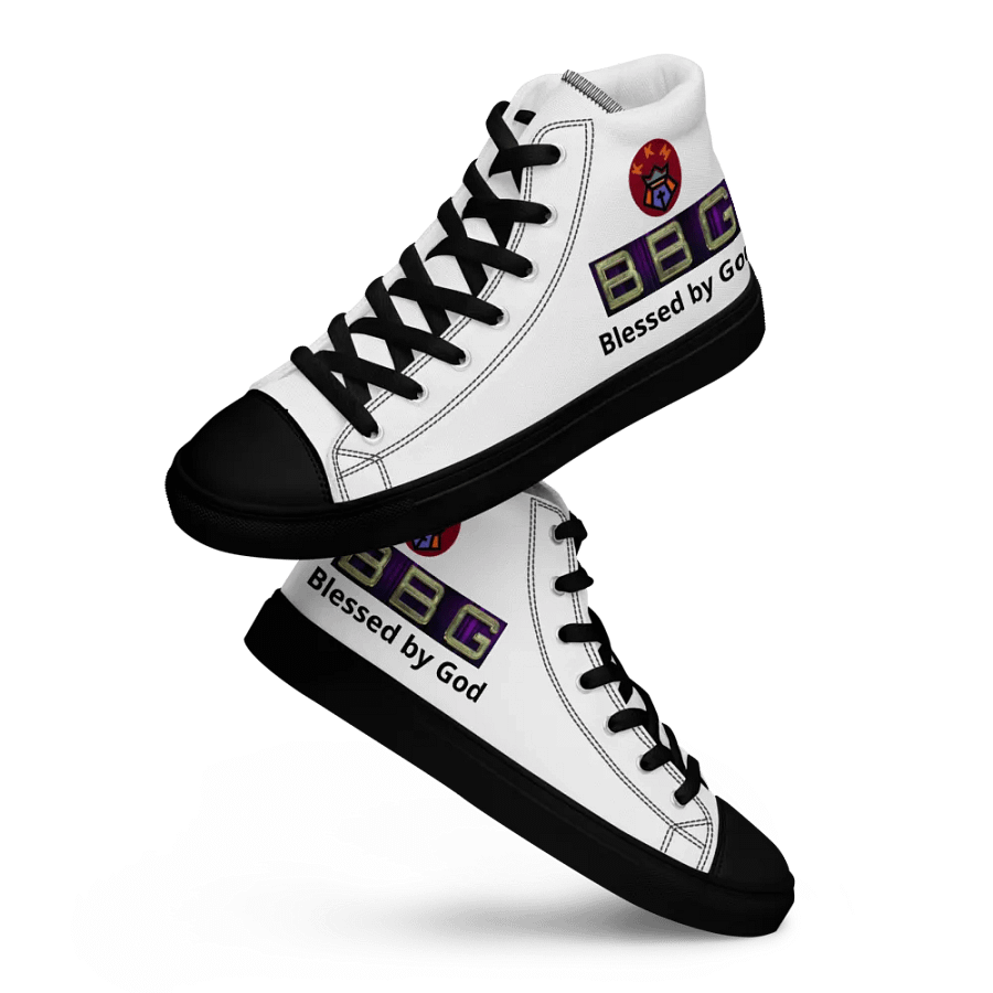 BBG White High Tops - Black Soles product image (8)