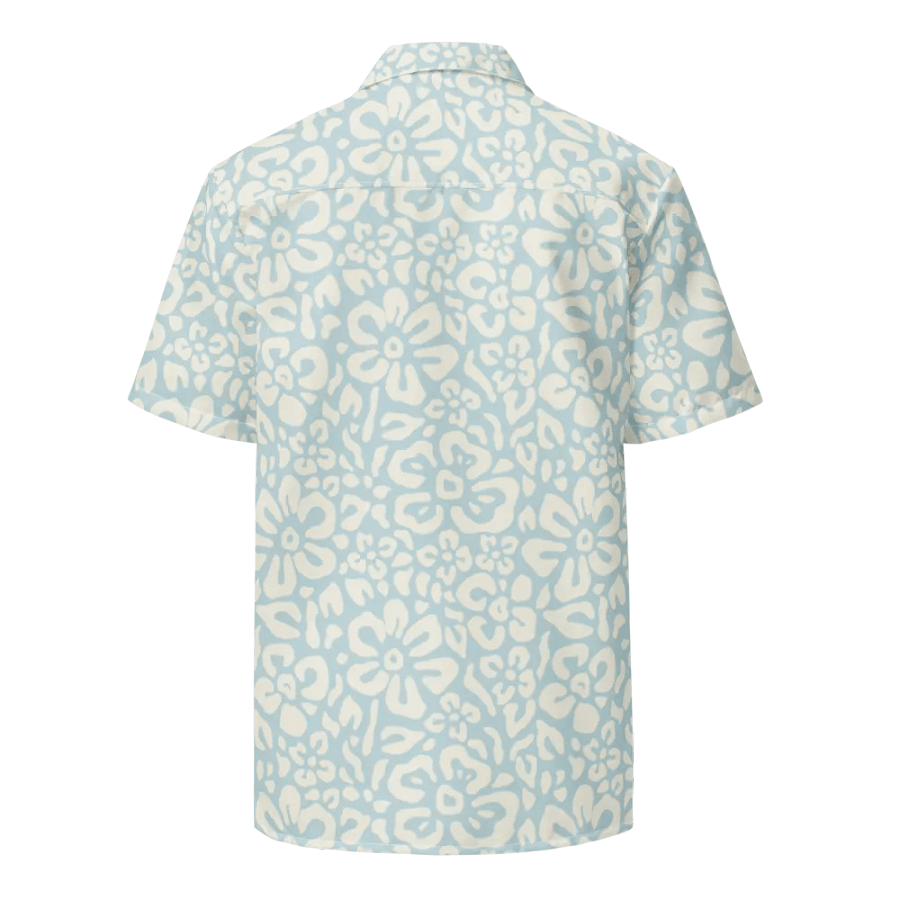 Soft Blue Floral Hawaiian Shirt product image (3)