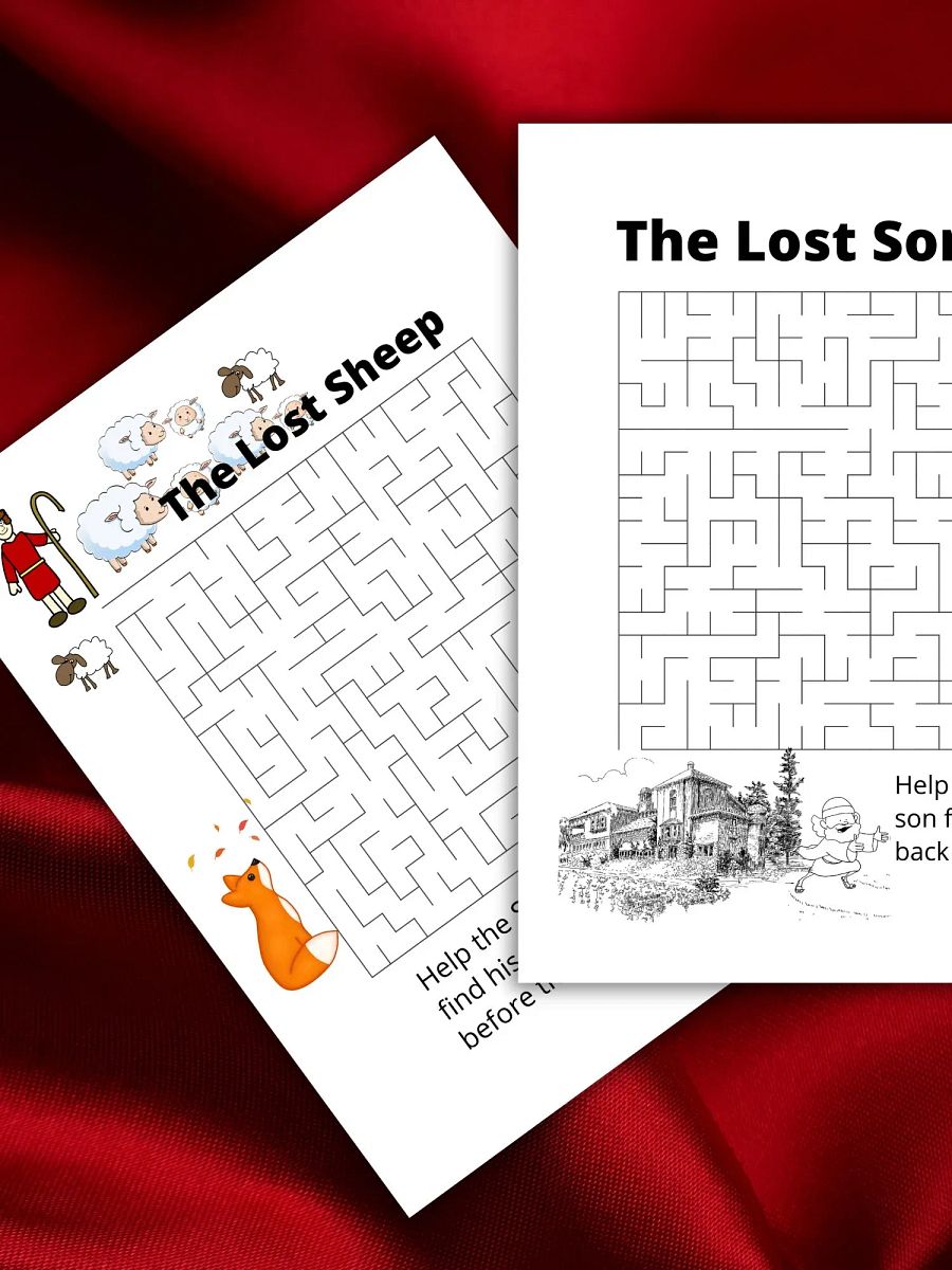 Maze printable instant download Maze book, Christian maze book download and print now. Games for kids product image (3)
