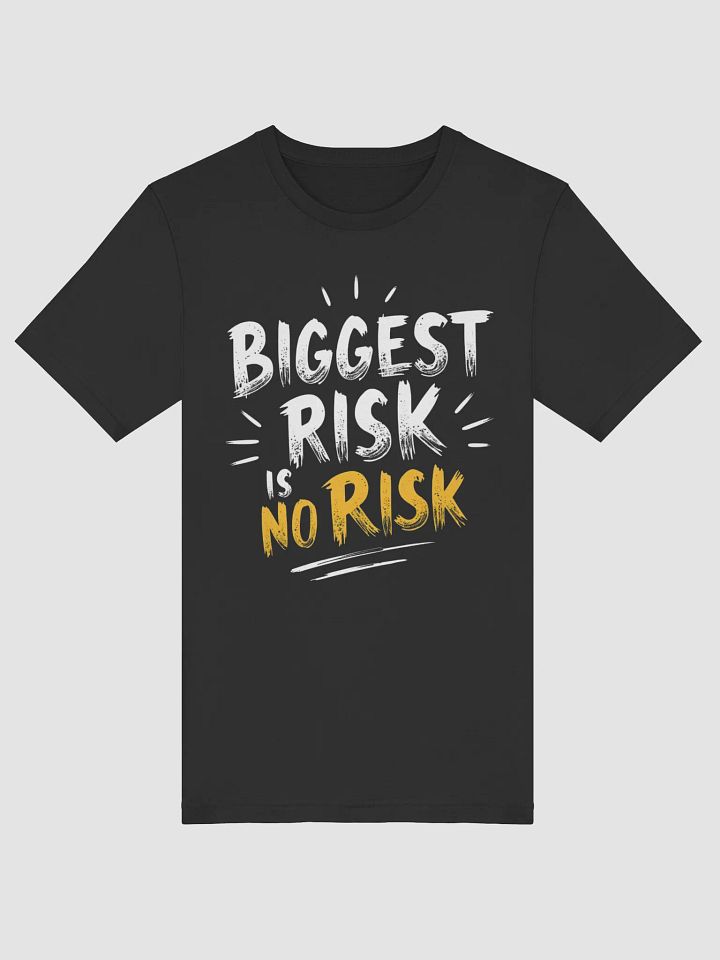 Biggest Risk Is No Risk – Inspirational Mark Zuckerberg Quote T-Shirt That Will Ignite Your Ambition and Transform Your Life! product image (1)