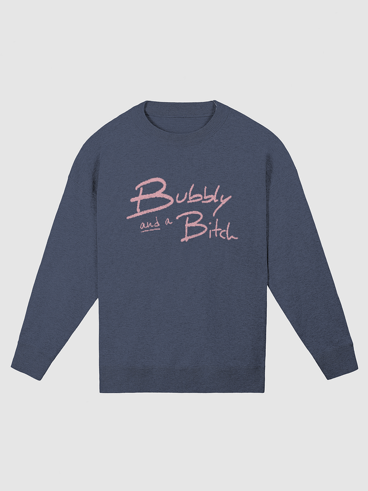 Bubbly and a B*tch (navy and pink) knitwear crewneck product image (1)