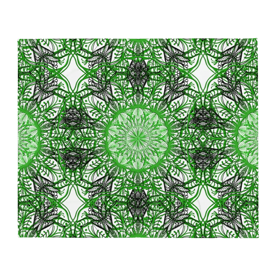 Verdant Kaleidoscope Throw Blanket product image (5)