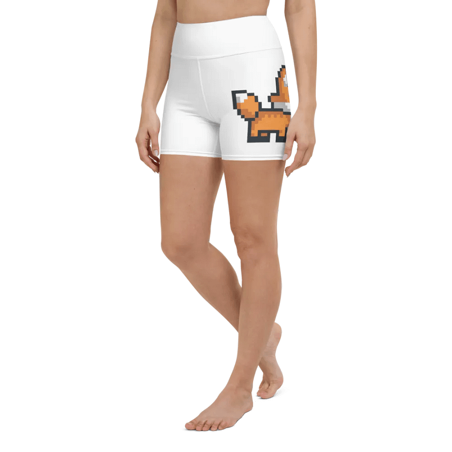 Pixel Fox All-Over Yoga Shorts product image (3)