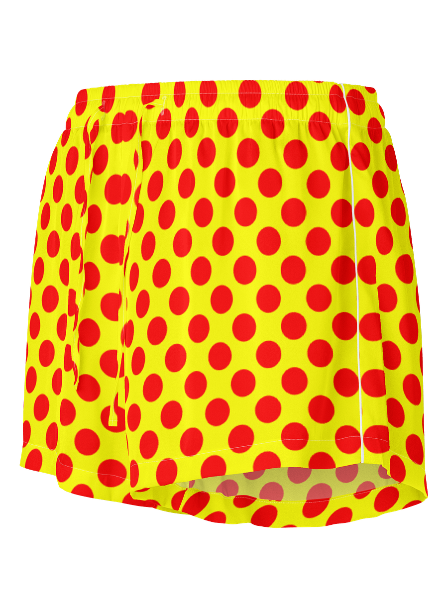 Red Polka Dots on Yellow Women's Pajama Shorts product image (1)