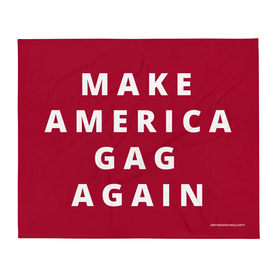 Make America Gag Again Red Throw Blanket product image (2)