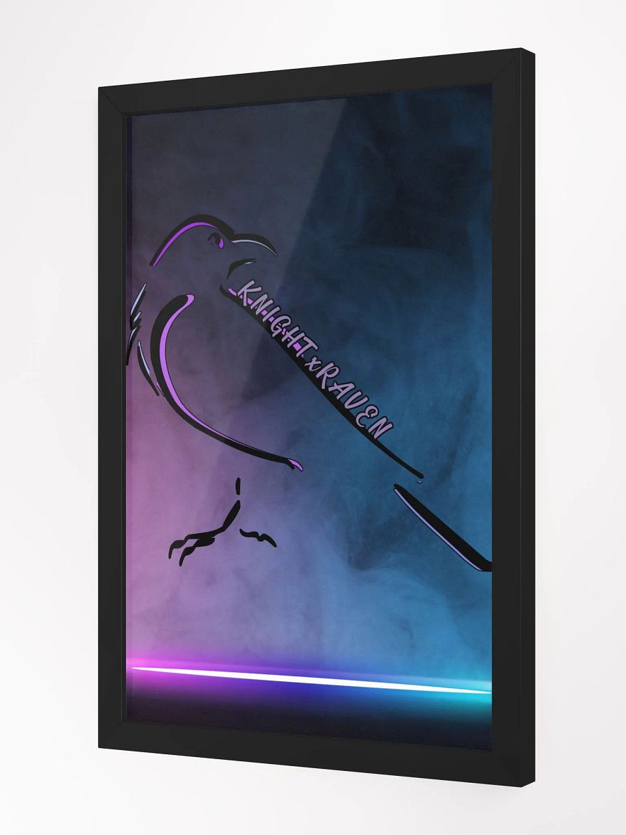 Neon Raven Emblem Framed Poster product image (5)