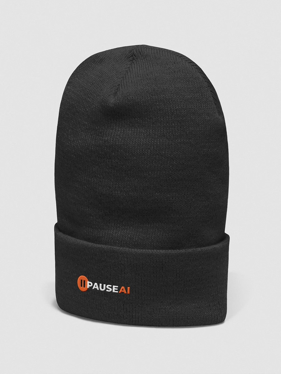 Black Pause AI Beanie Hat product image (2)