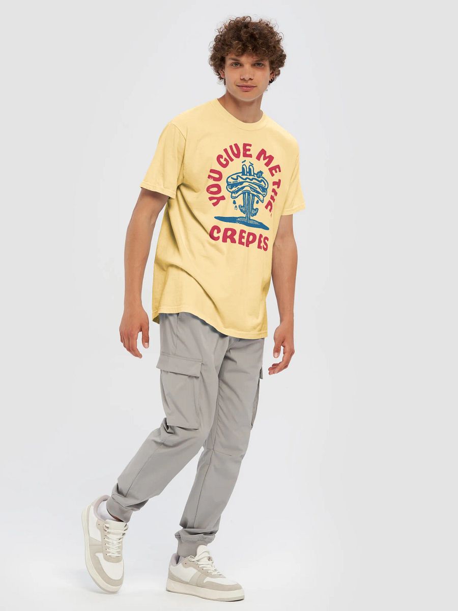 You Give Me the Crepes | Funny Retro-Style Hipster T-Shirt of a Crepe Mascot for Introverts and the Anti-Social product image (66)