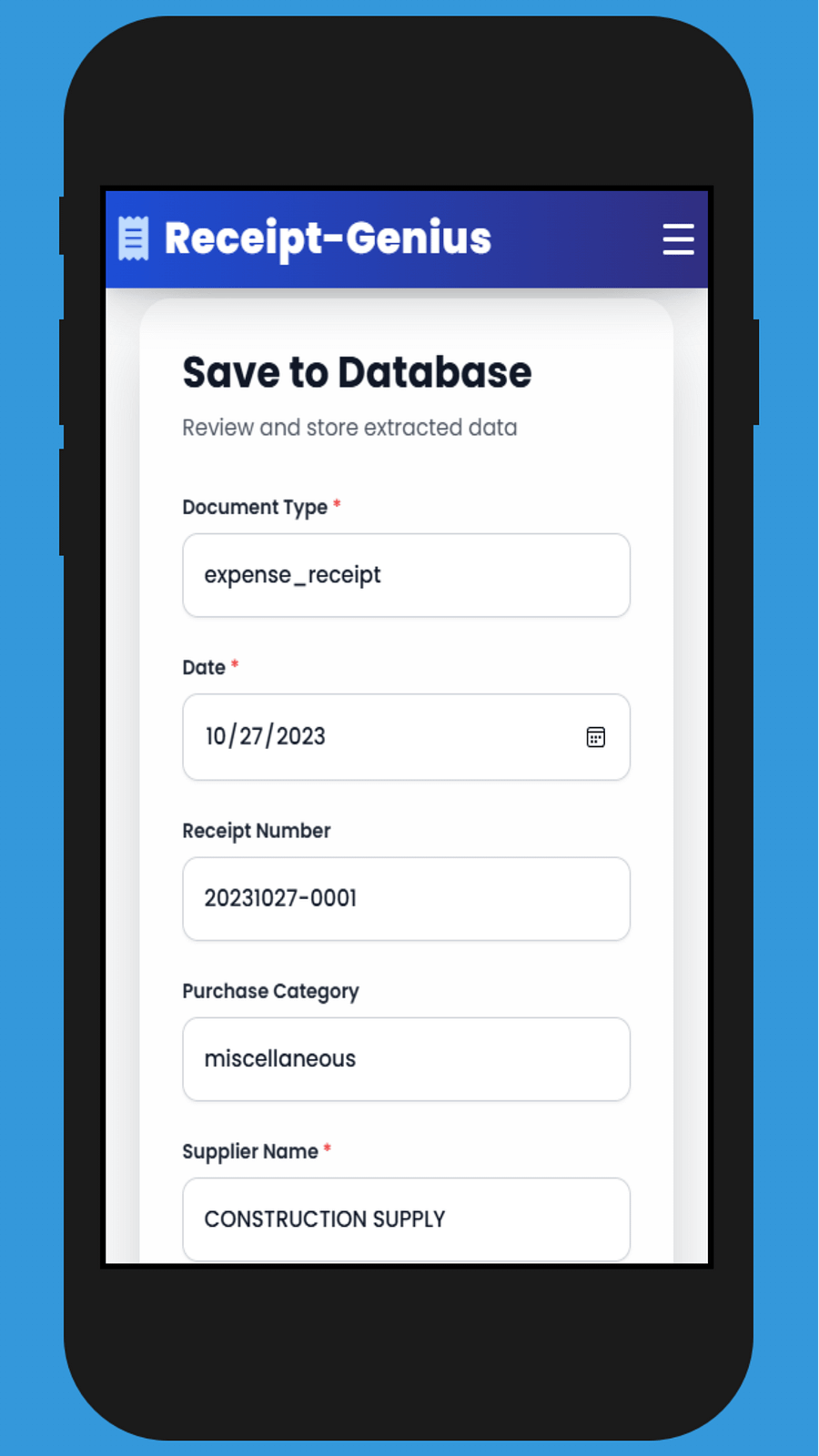 Scan and Digitize Financial Receipts AI software product image (3)