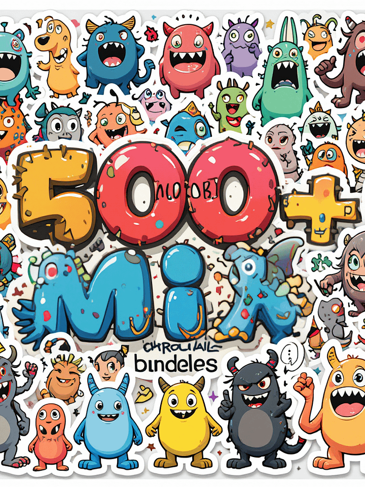 500 + mix stickers bundle high resolution product image (1)