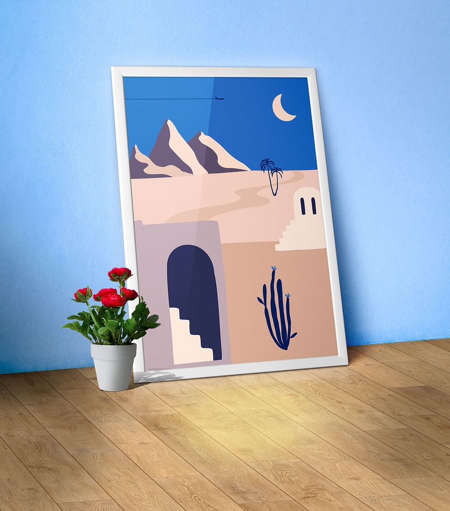 Boho, Boho decor: Egypt, Morocco, Tunisia poster — boho travel poster product image (1)