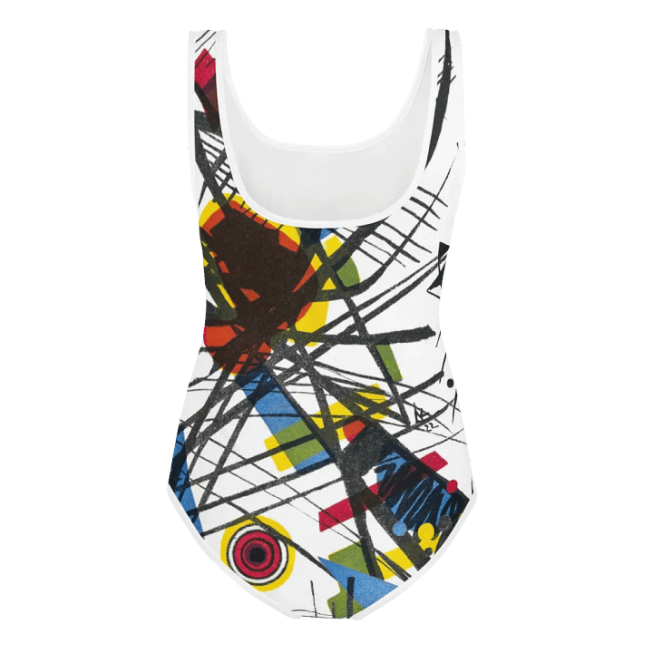 Abstract Lithographic Pattern Design Youth One Piece Swimsuit - V3 product image (2)