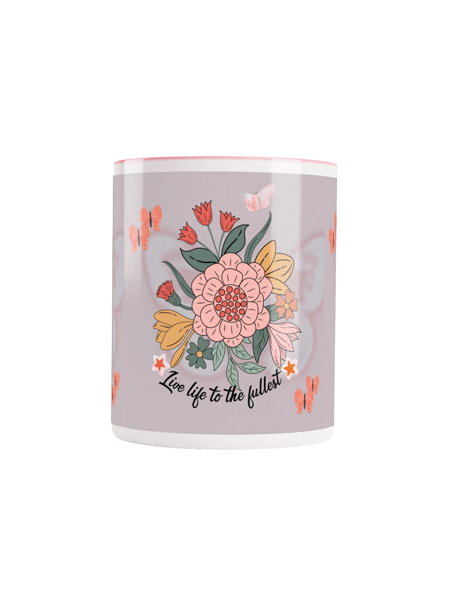 11 oz Floral Bliss Ceramic Coffee Mug with Handles. Reusable Drinkware for Home Office, Summer Gifts product image (5)