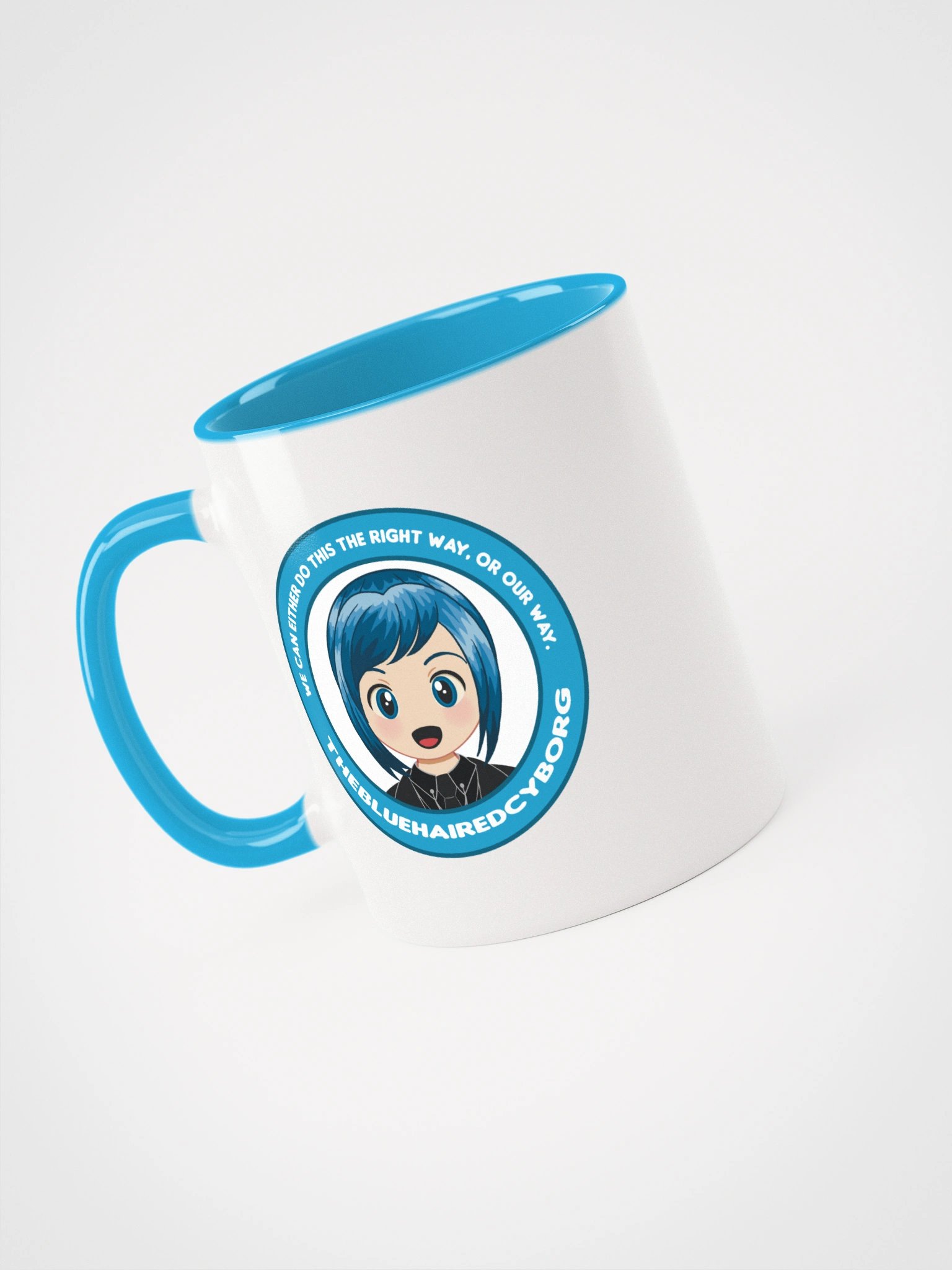 TheBlueHairedCyborg TYG Chibi Avatar Mug with Colour product image (1)