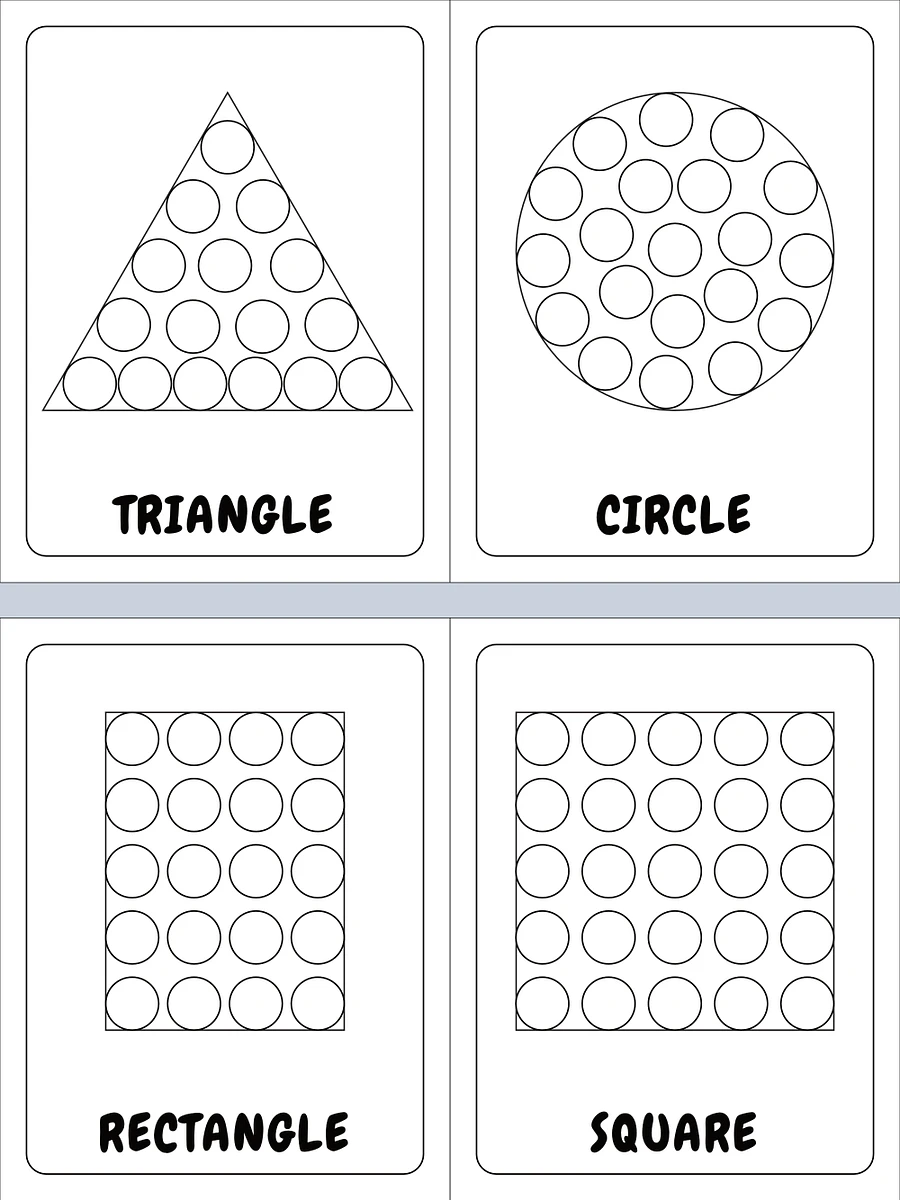 Printable Dot Marker Shapes Coloring Pages product image (2)
