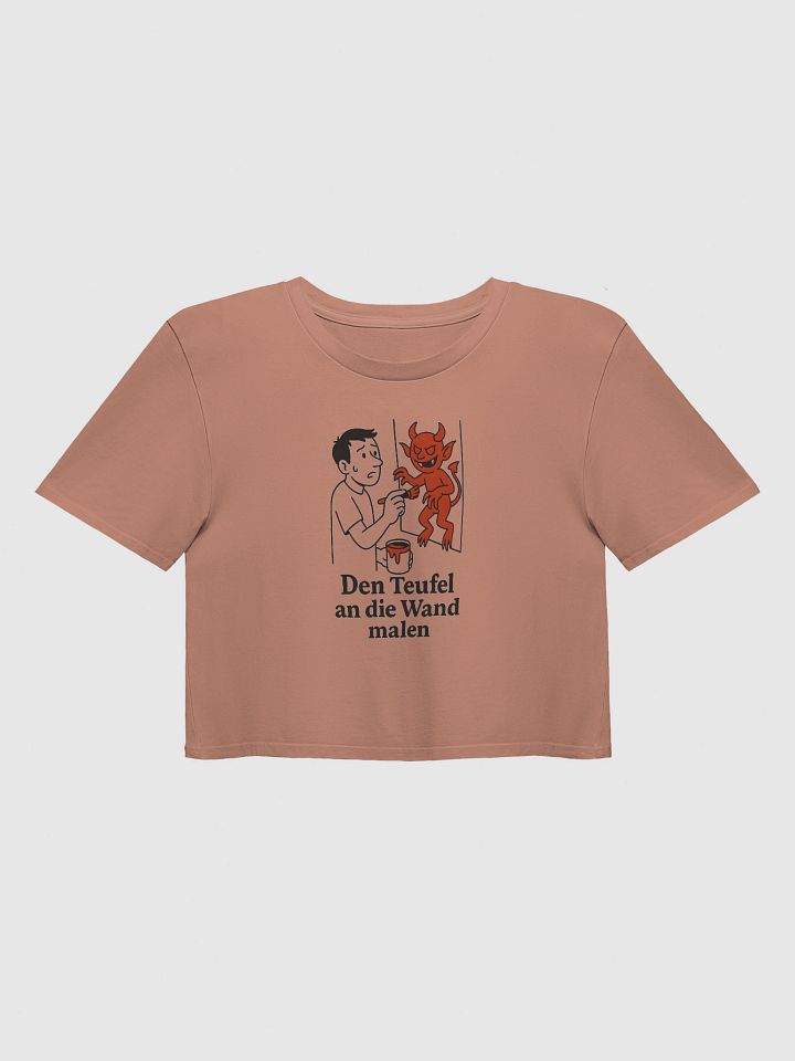 Den Teufel an die Wand malen To paint the devil on the wall crop top by dark aplhabet product image (6)