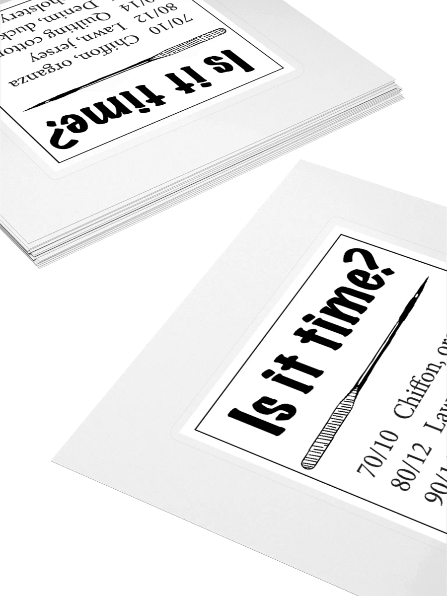 Sewing Machine Needle Size Chart Sticker product image (4)