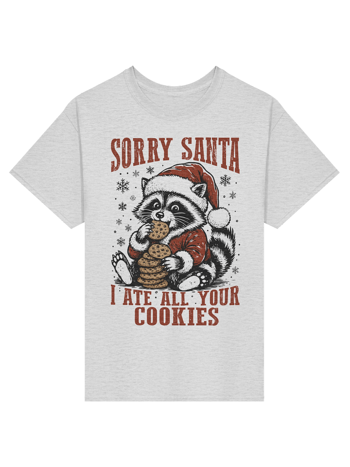 Santa Raccoon Cookie Feast T-Shirt product image (2)