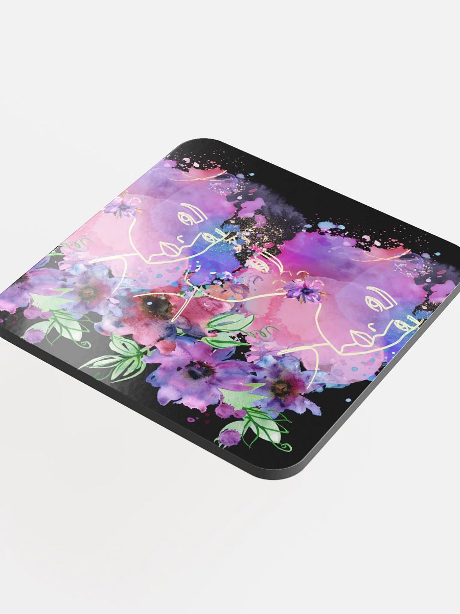 Whimsical Faces Watercolor Coaster Set for the feminine lady product image (4)