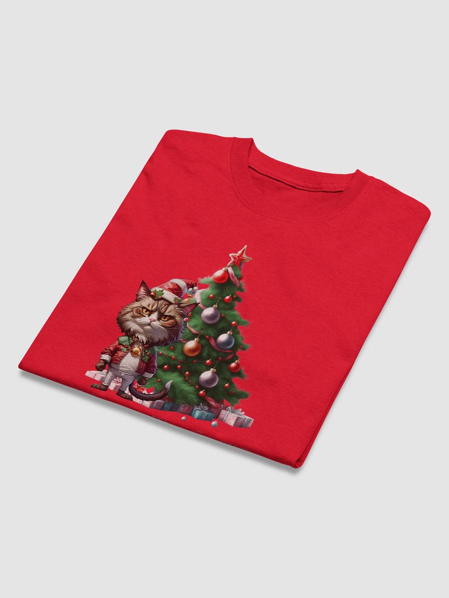 Merry & Bright AF Christmas Tee - Perfect Sarcastic Gift for Moody Cat Lovers! product image (3)