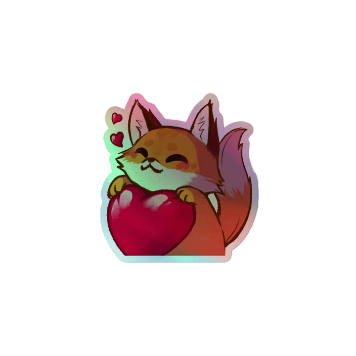 Benjamin Heart Holographic Sticker product image (1)